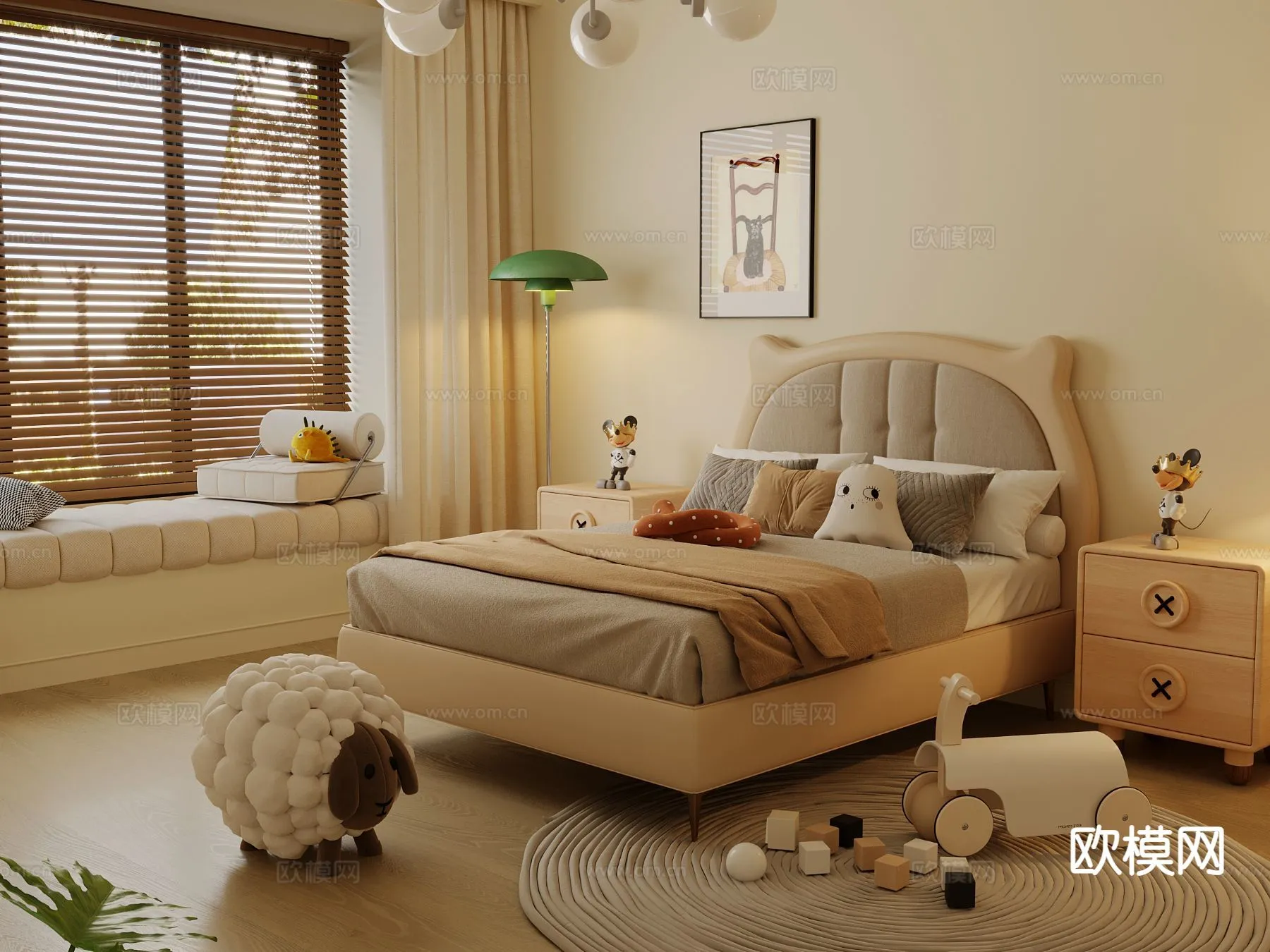 Bed Child - 3D Model For Interior Design - 453