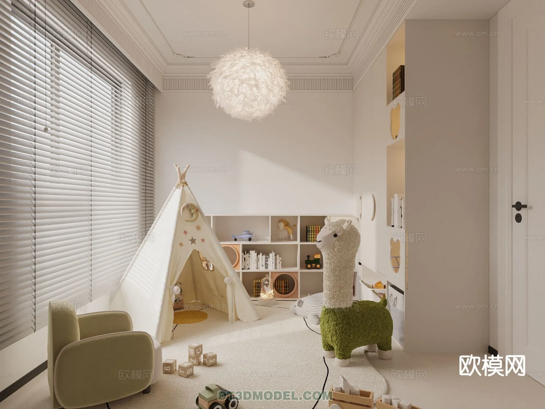 Bed Child - 3D Model For Interior Design - 457