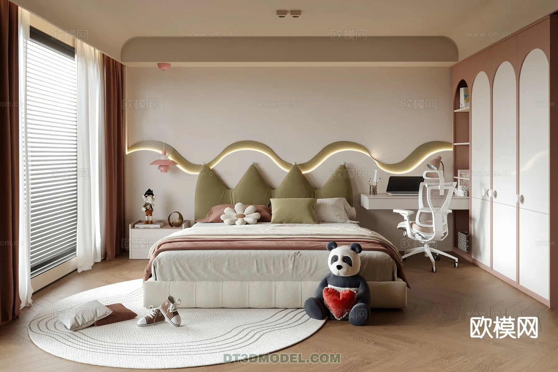 Bed Child - 3D Model For Interior Design - 460