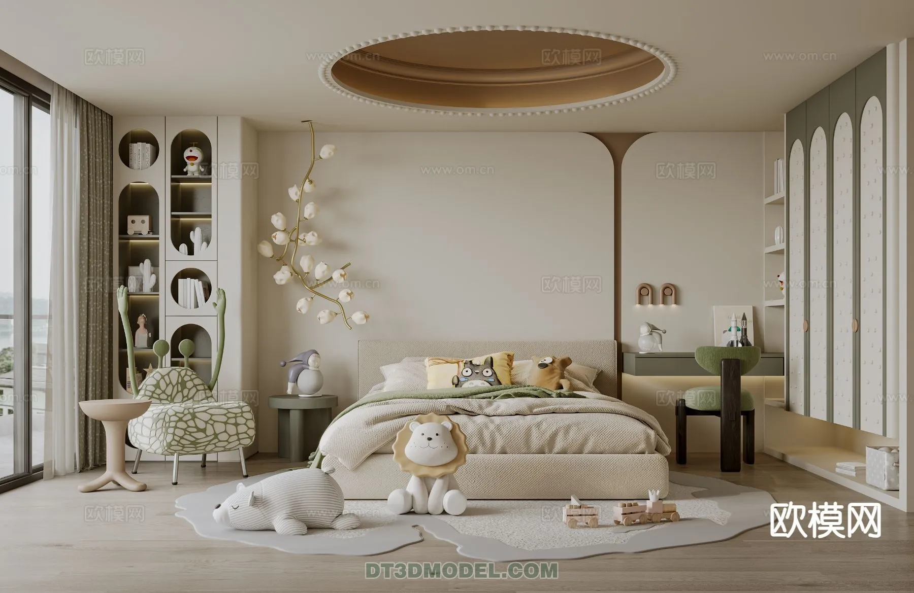 Bed Child - 3D Model For Interior Design - 466