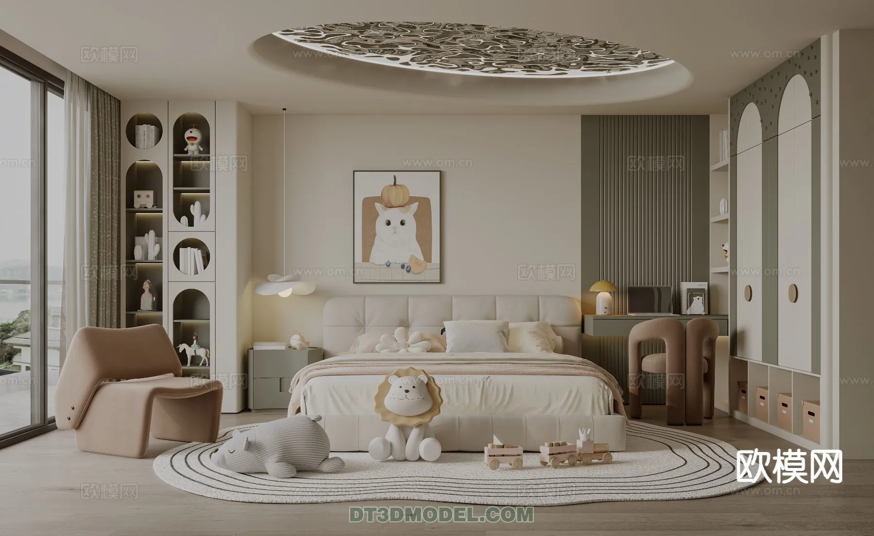 Bed Child - 3D Model For Interior Design - 469
