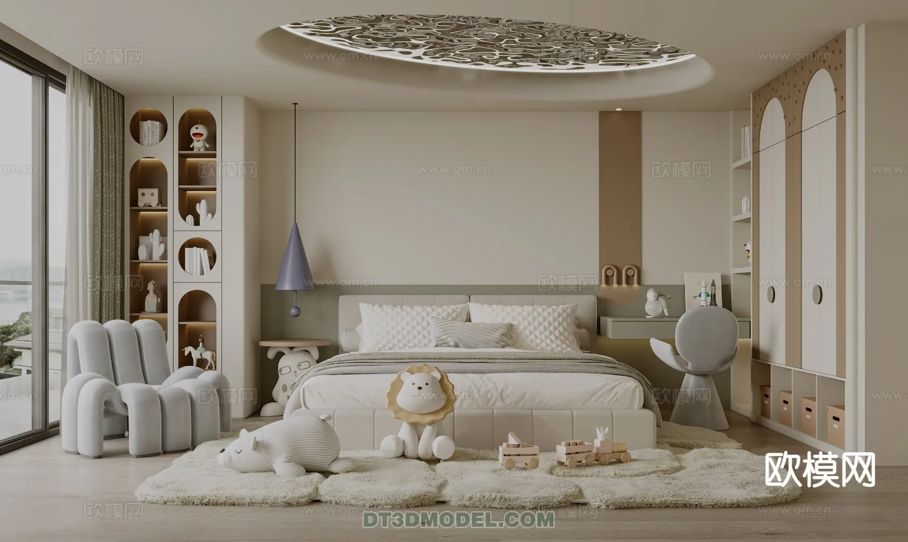 Bed Child - 3D Model For Interior Design - 470