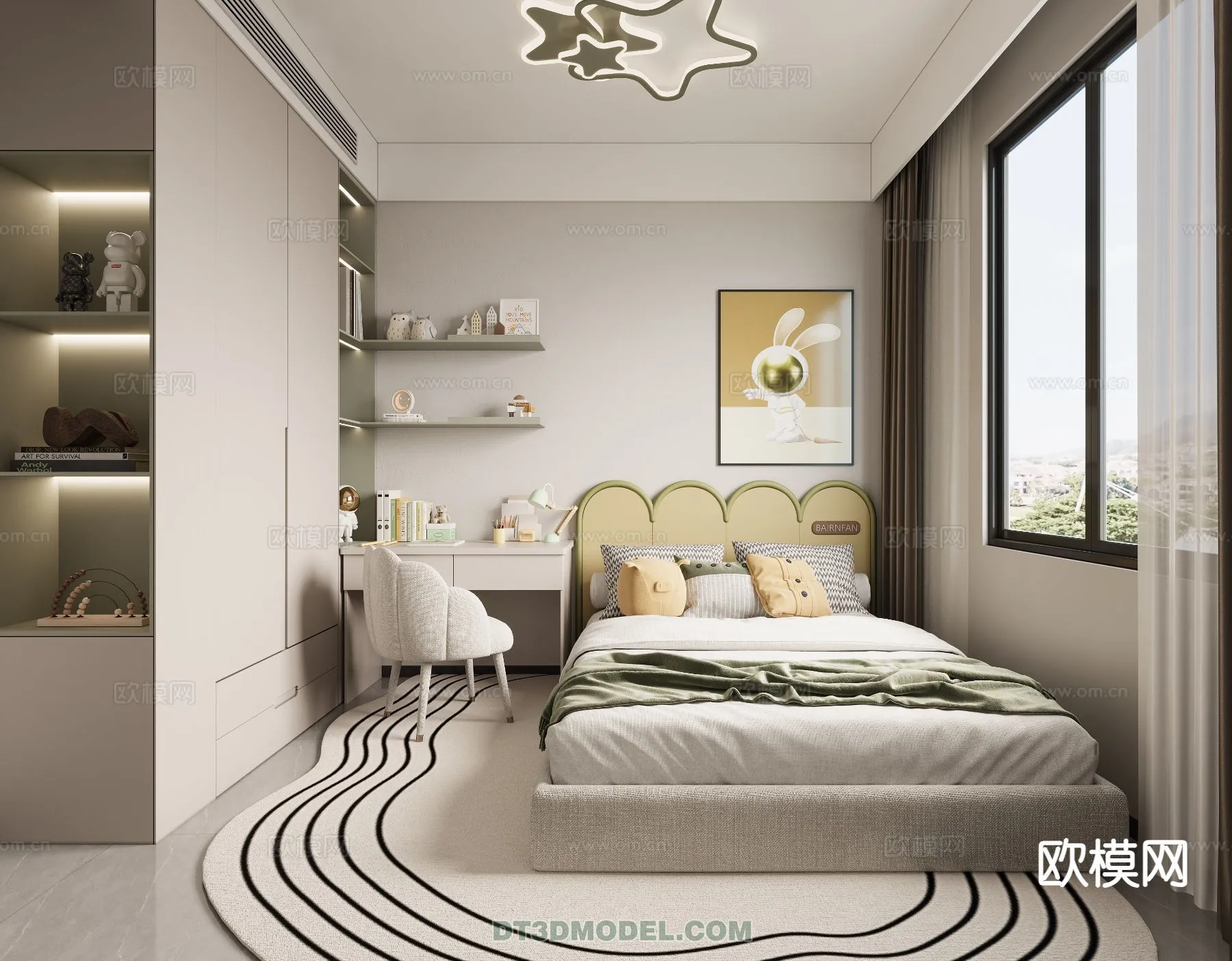 Bed Child - 3D Model For Interior Design - 473