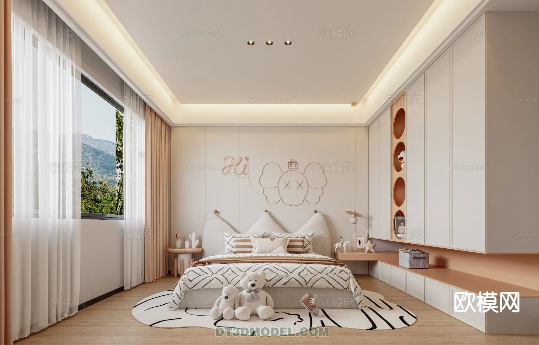 Bed Child - 3D Model For Interior Design - 474