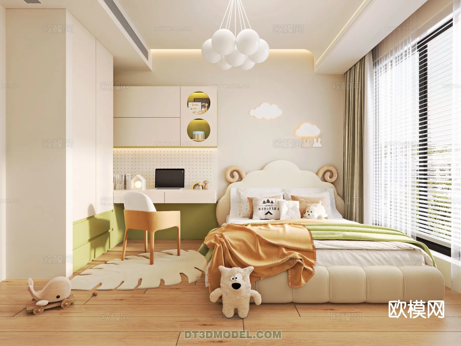 Bed Child - 3D Model For Interior Design - 475