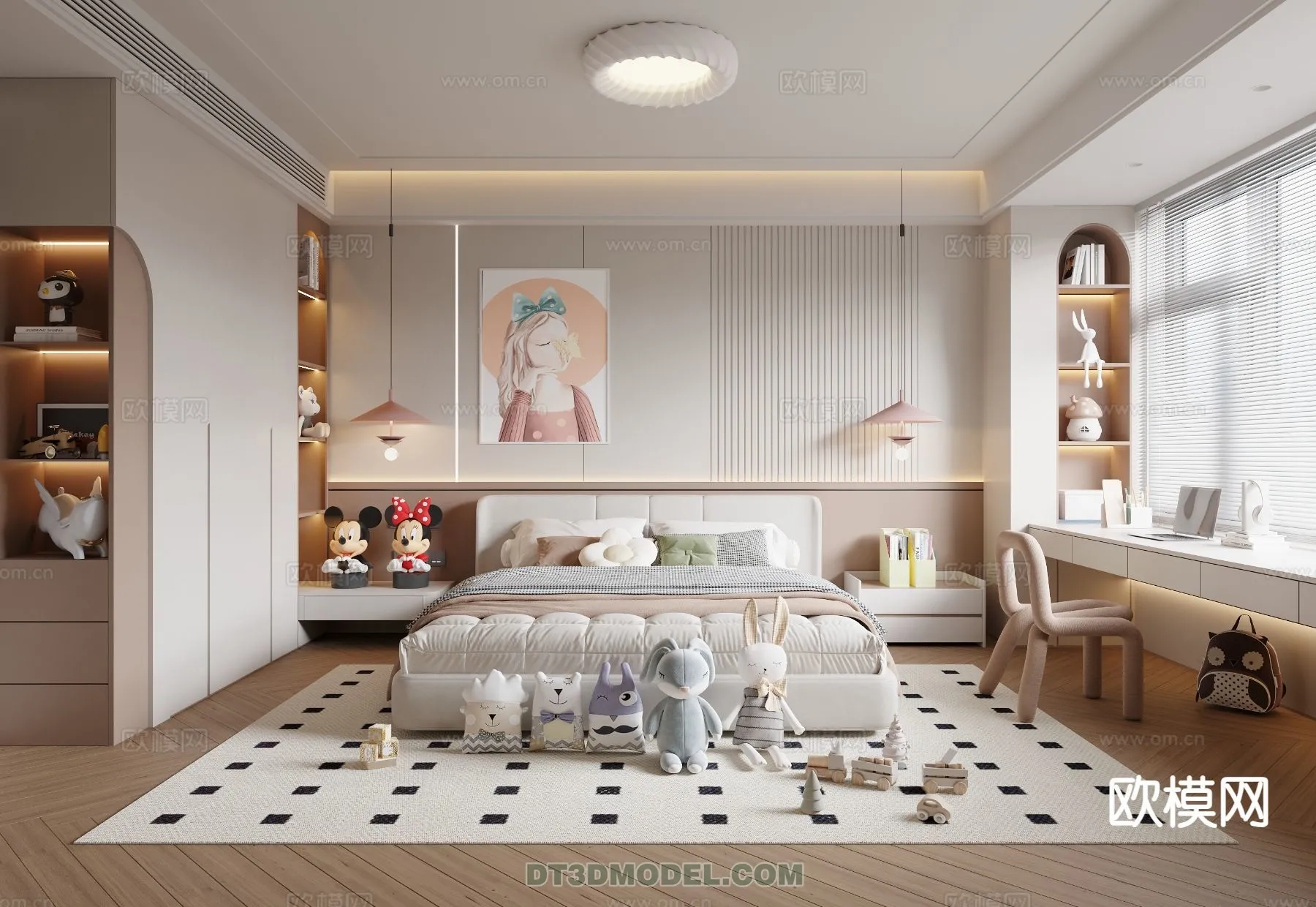 Bed Child - 3D Model For Interior Design - 477