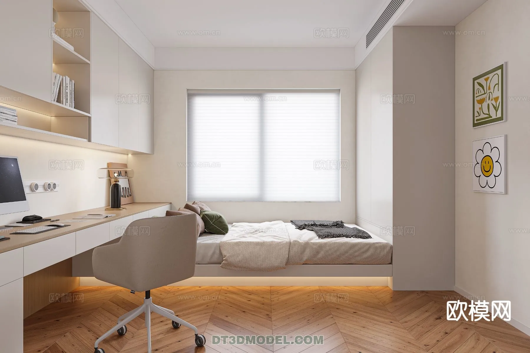 Bed Child - 3D Model For Interior Design - 482