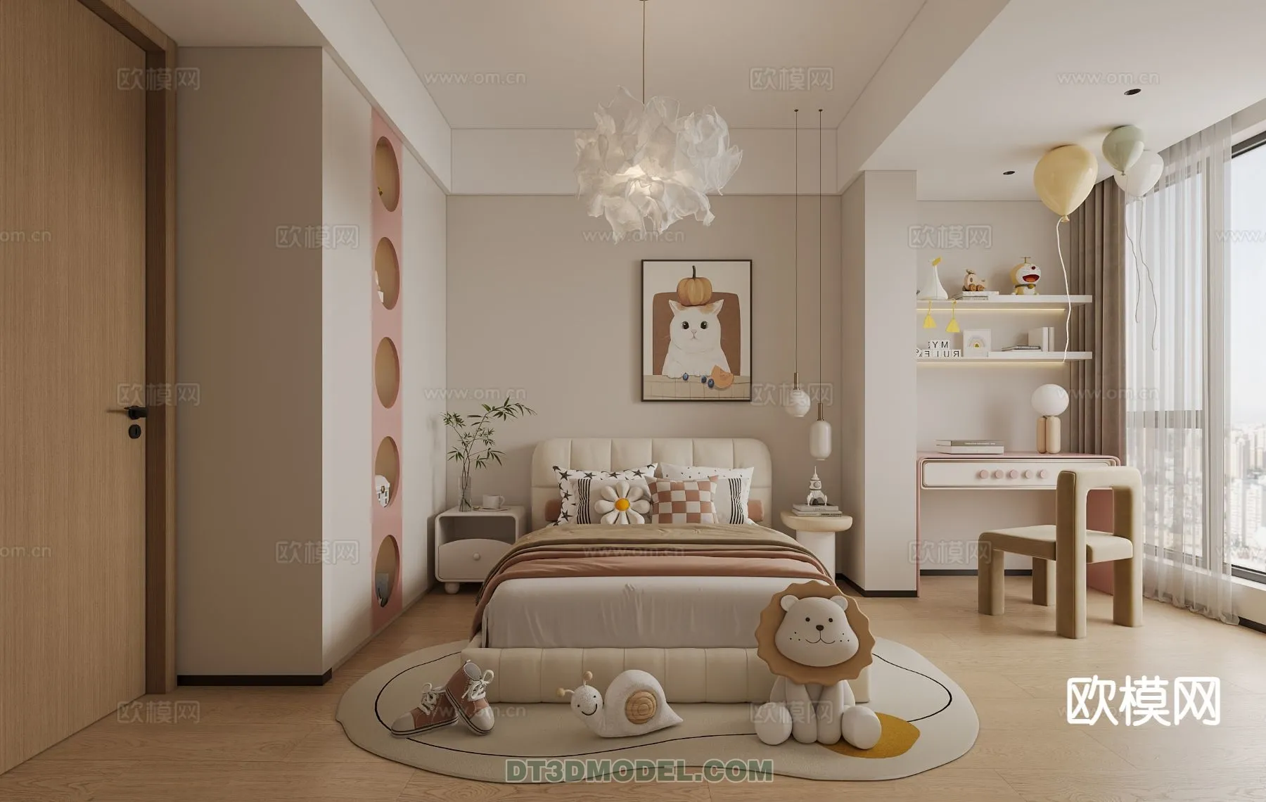 Bed Child - 3D Model For Interior Design - 483