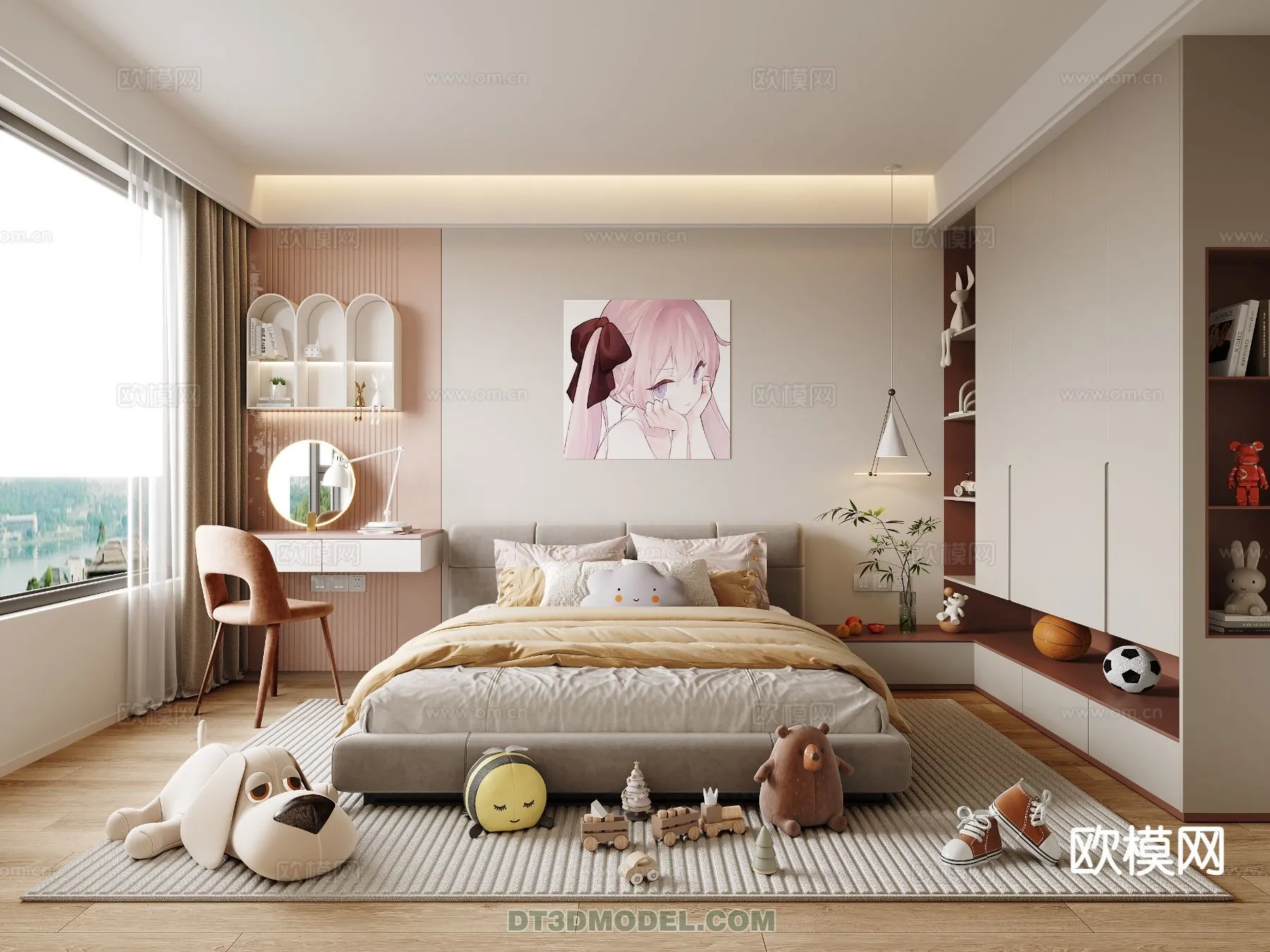 Bed Child - 3D Model For Interior Design - 485