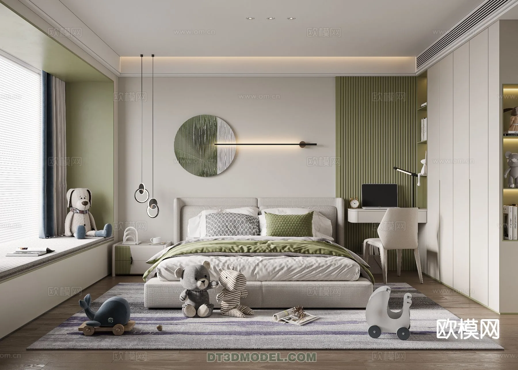 Bed Child - 3D Model For Interior Design - 489