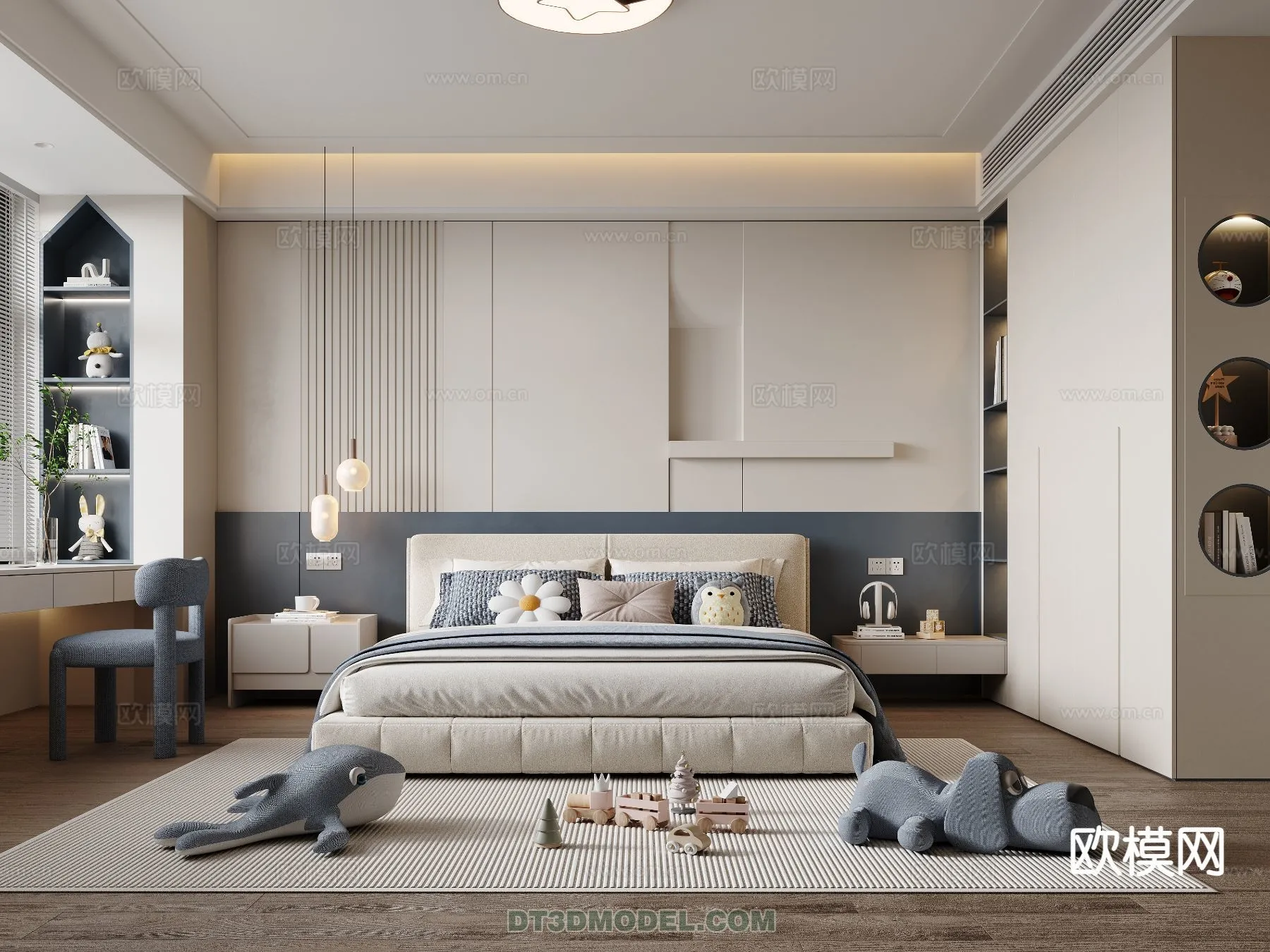 Bed Child - 3D Model For Interior Design - 495