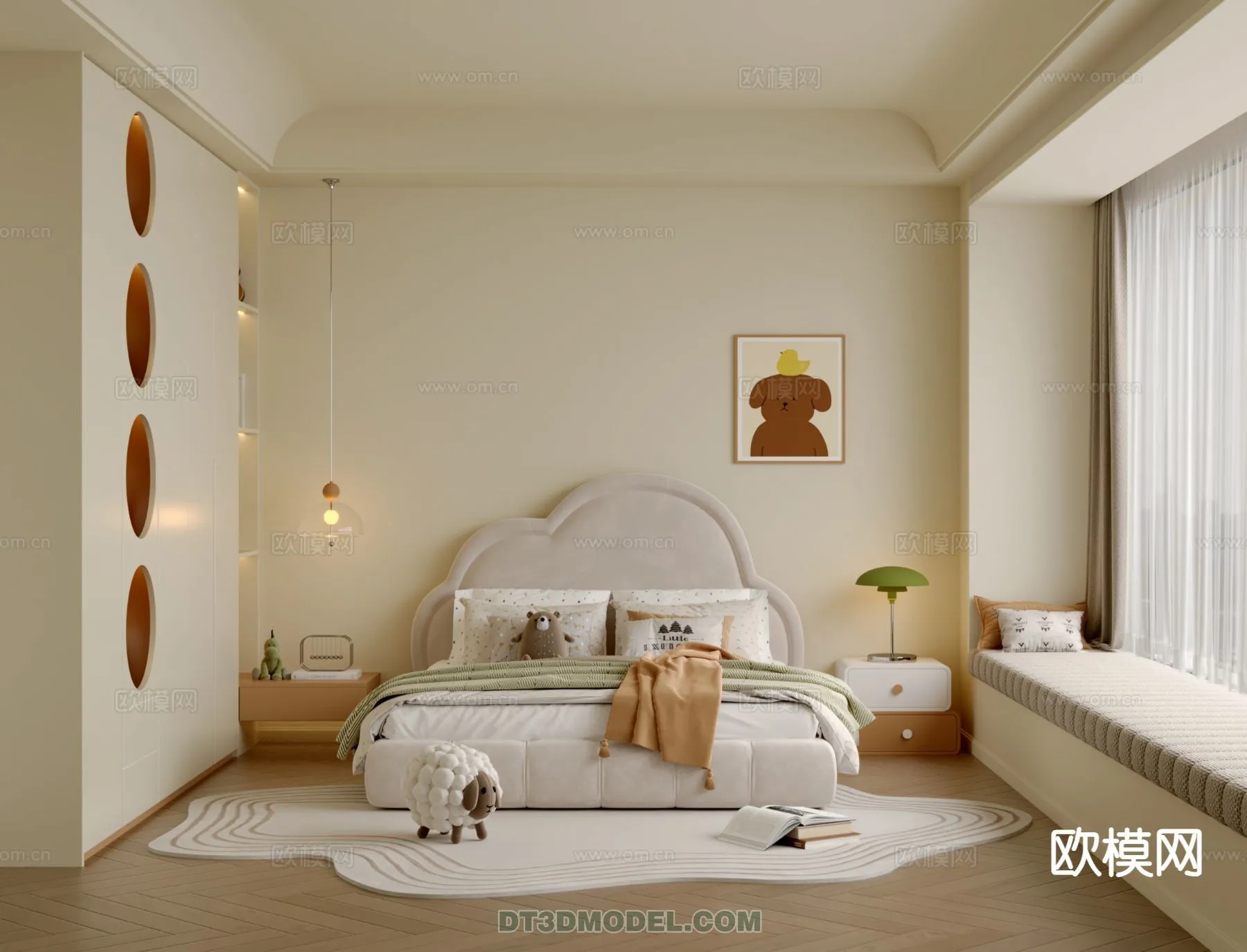 Bed Child - 3D Model For Interior Design - 498