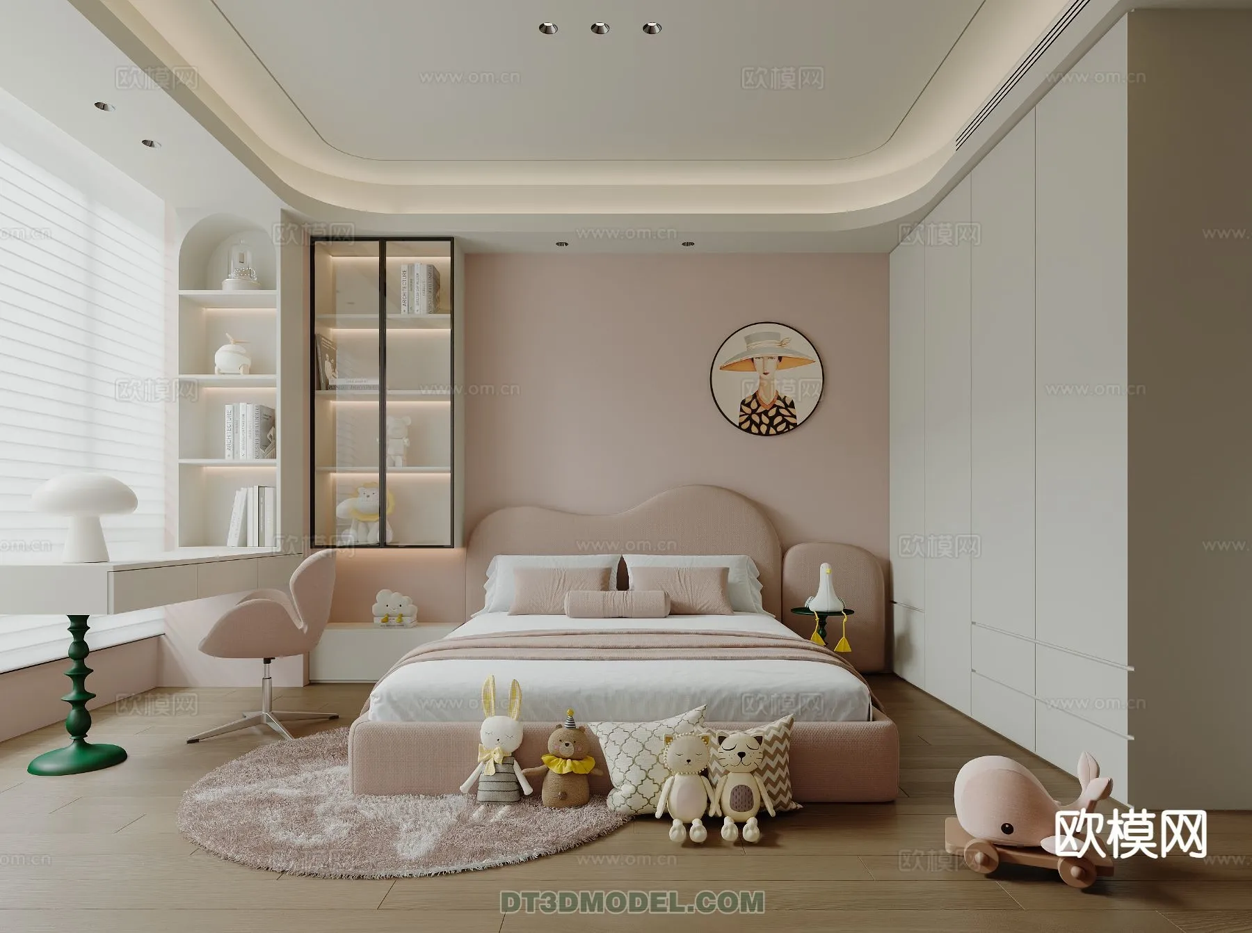 Bed Child - 3D Model For Interior Design - 501