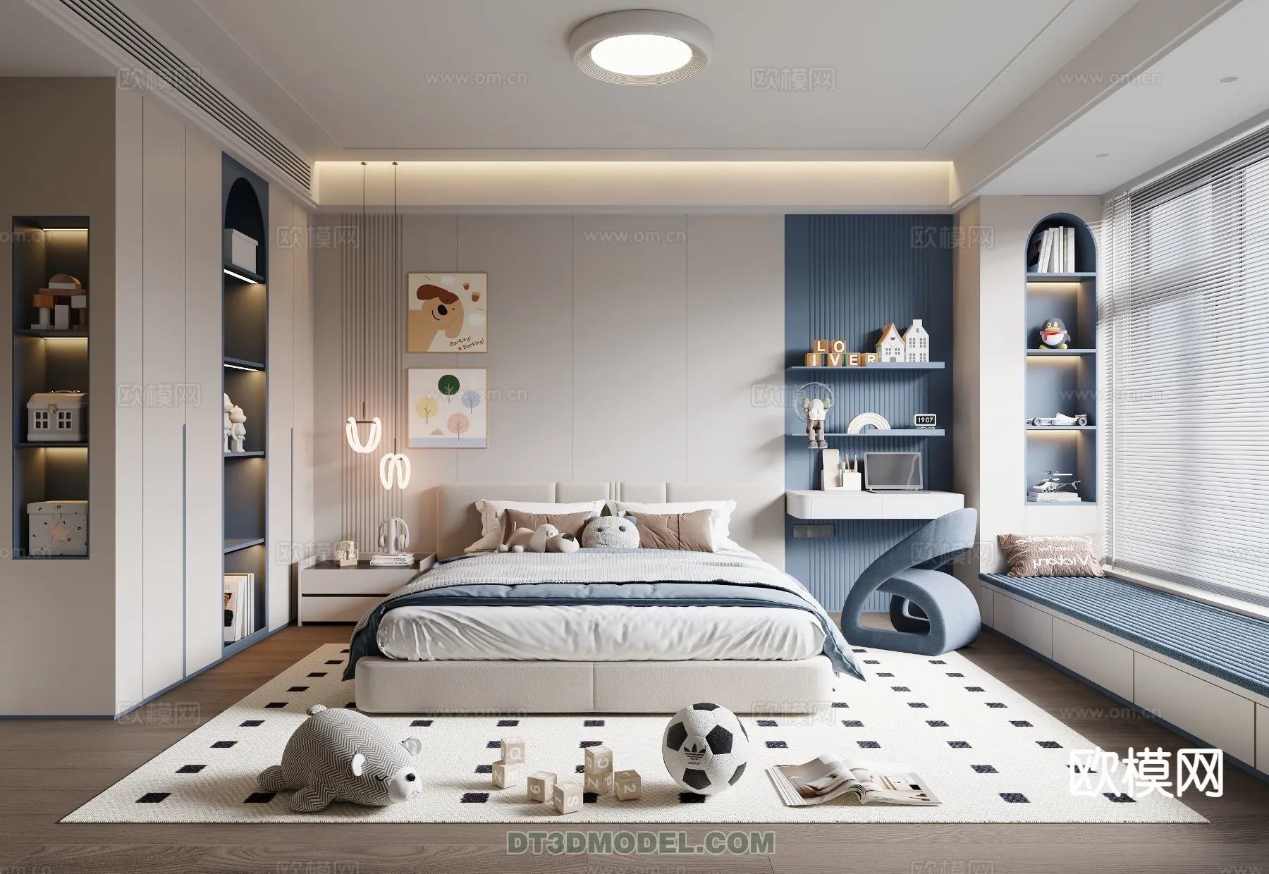 Bed Child - 3D Model For Interior Design - 502