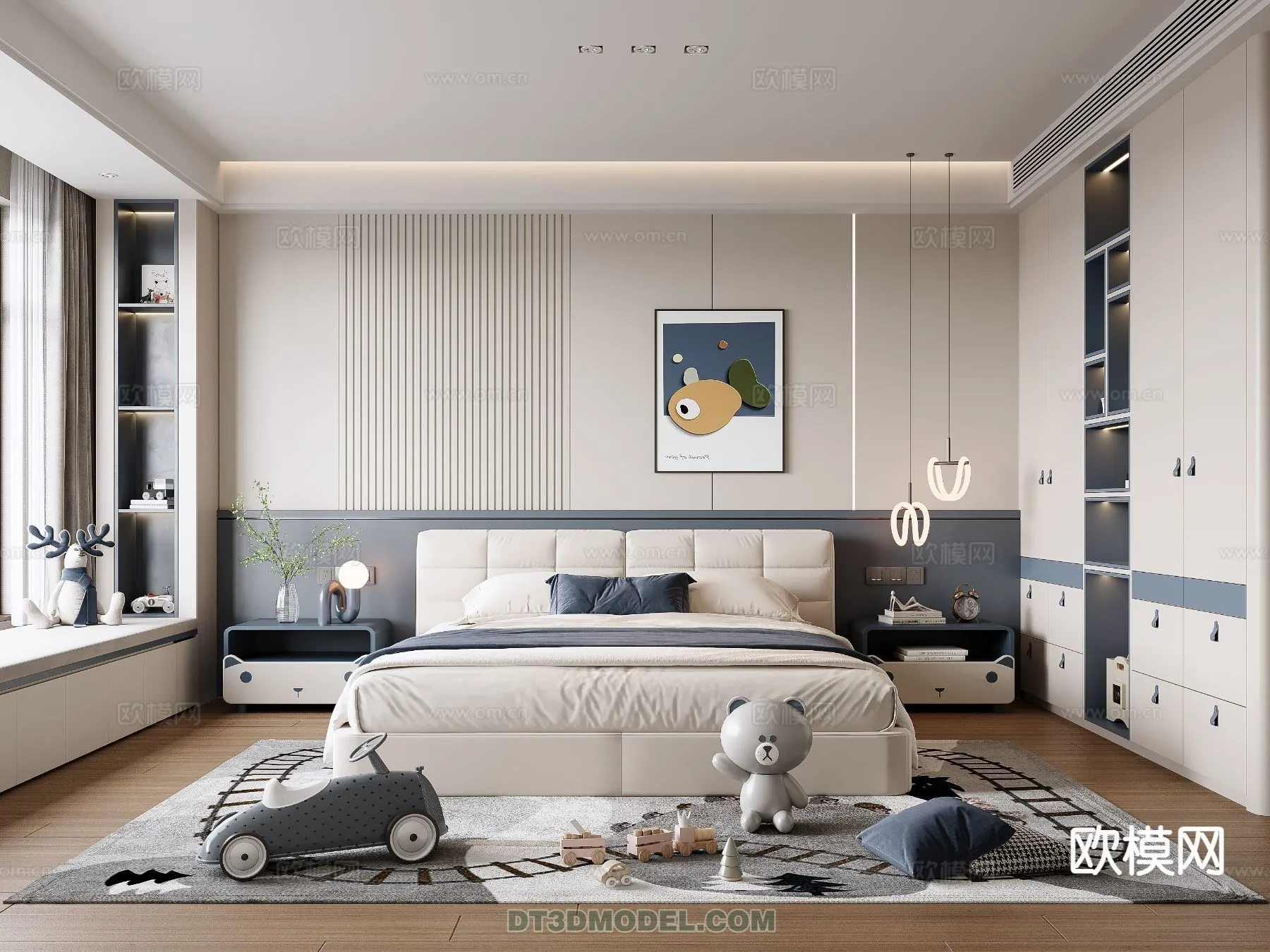 Bed Child - 3D Model For Interior Design - 509