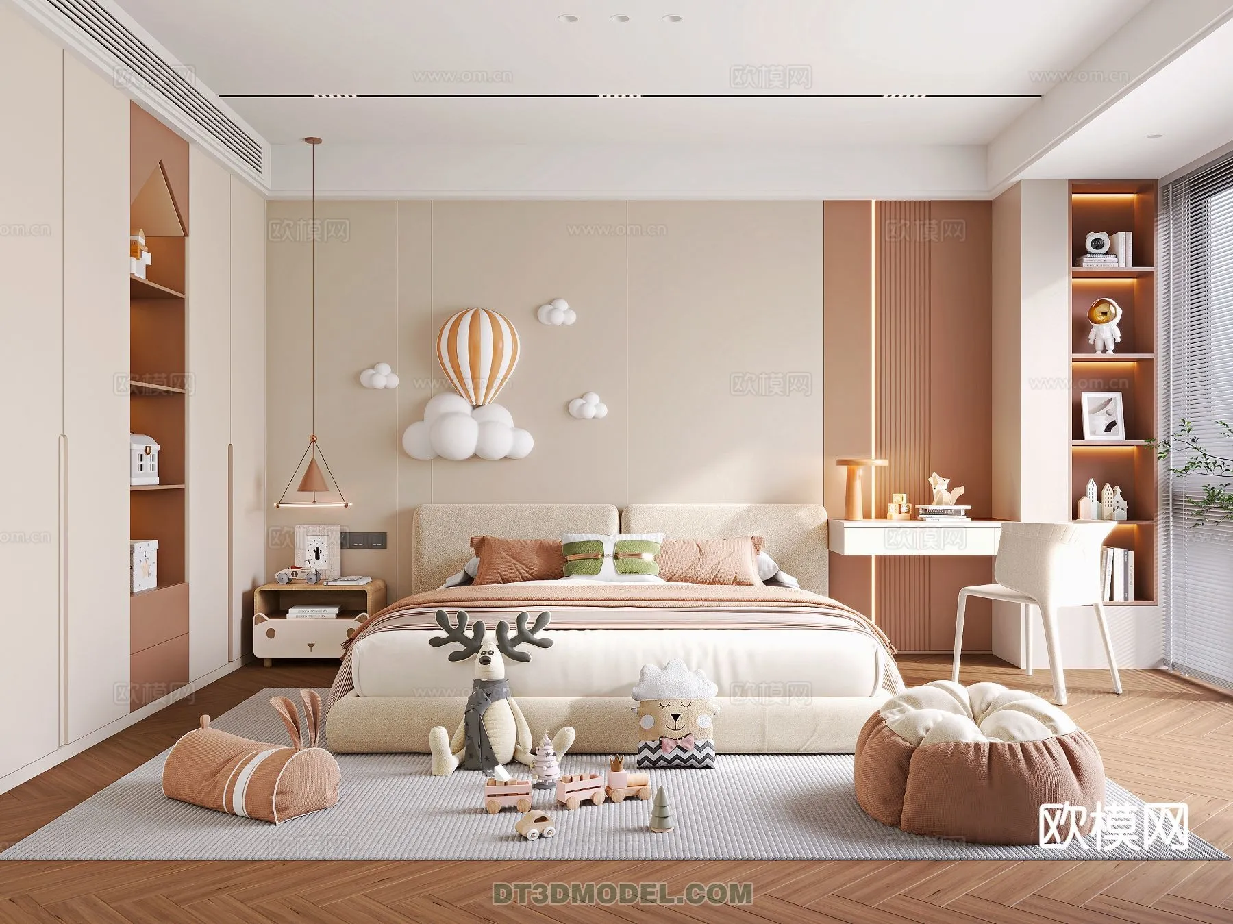 Bed Child - 3D Model For Interior Design - 514