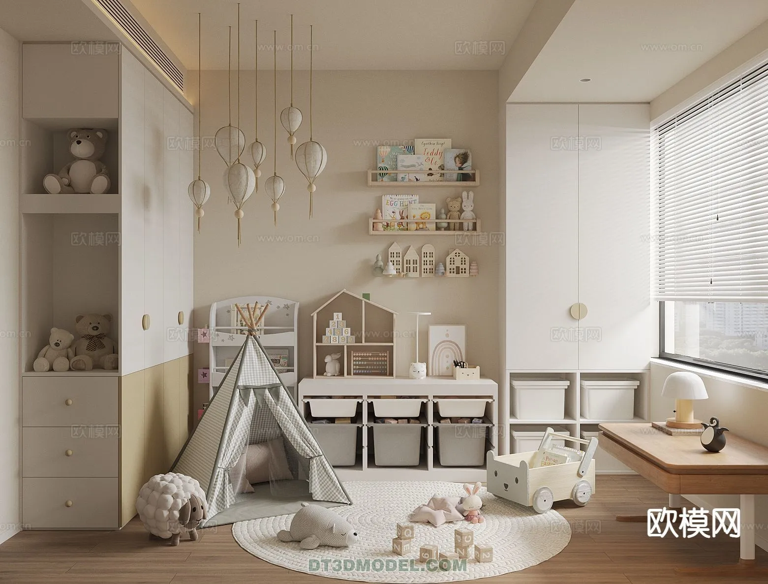 Bed Child - 3D Model For Interior Design - 516