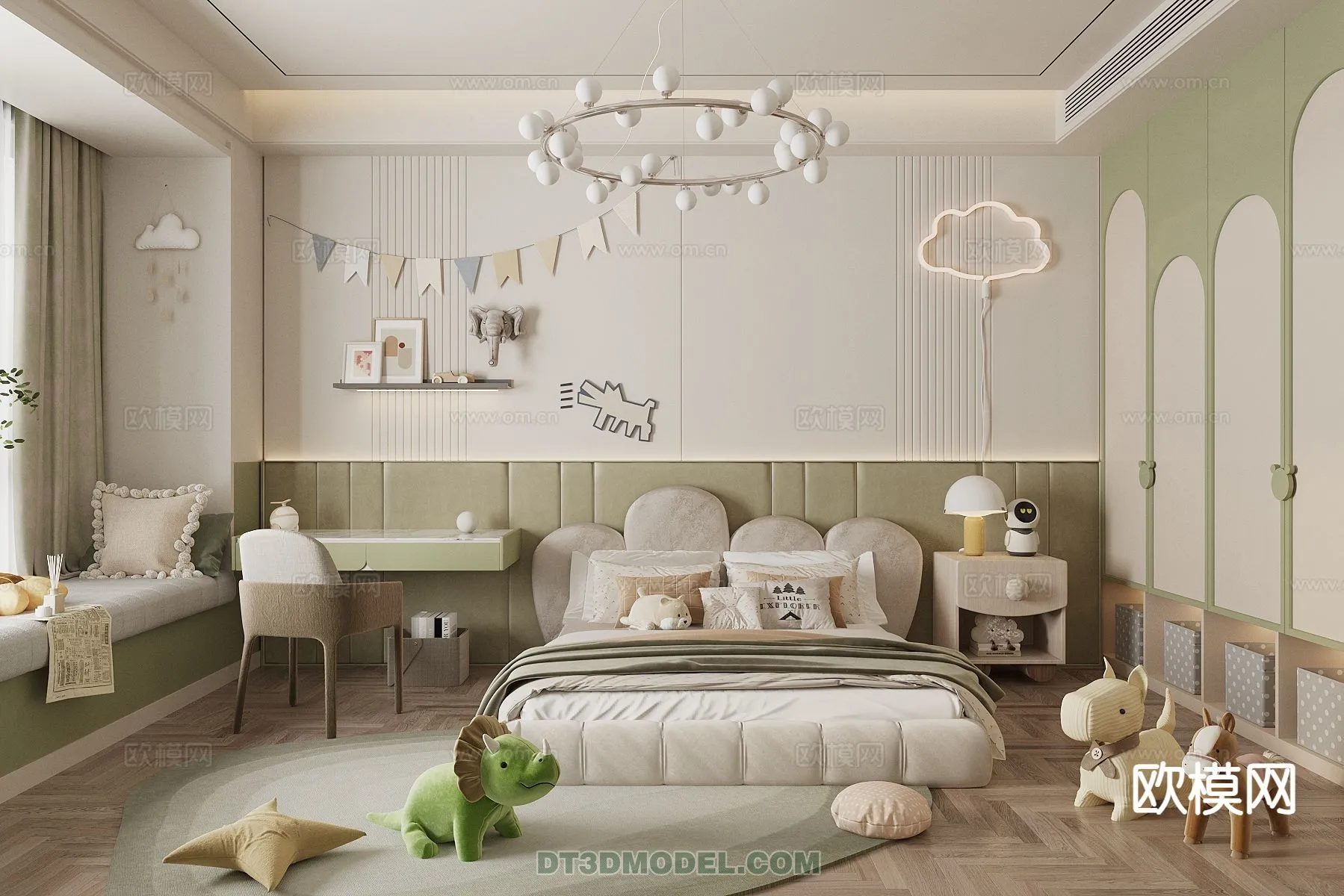 Bed Child - 3D Model For Interior Design - 517