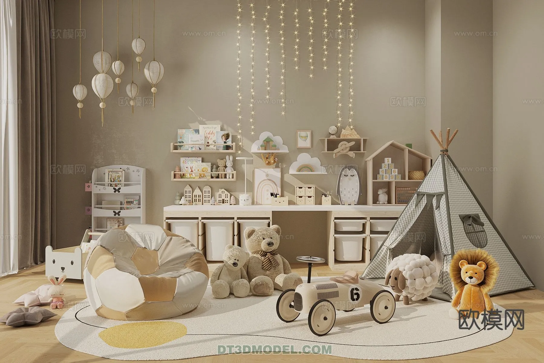 Bed Child - 3D Model For Interior Design - 519