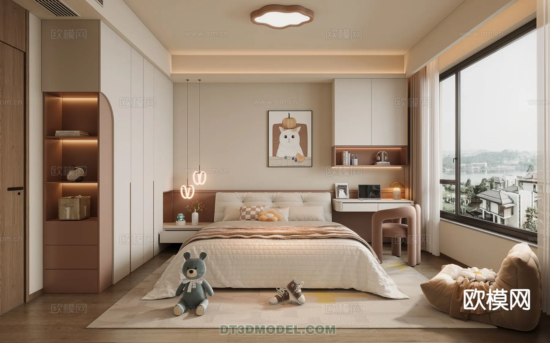 Bed Child - 3D Model For Interior Design - 520