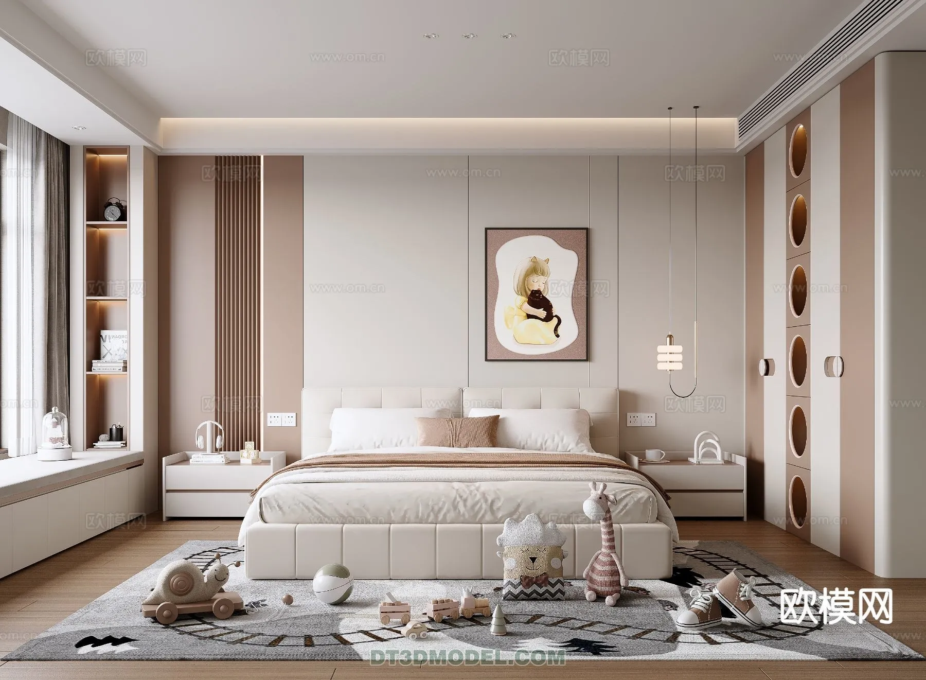 Bed Child - 3D Model For Interior Design - 522