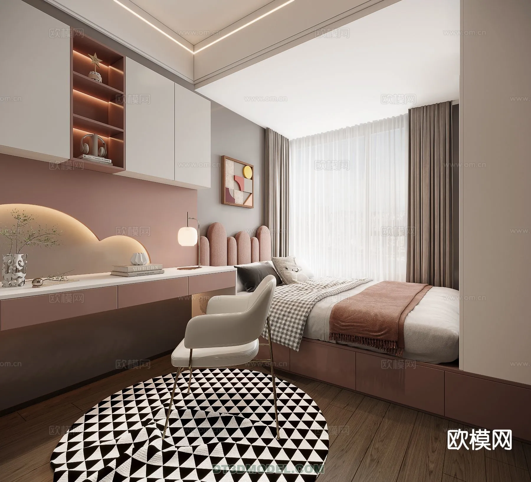 Bed Child - 3D Model For Interior Design - 526