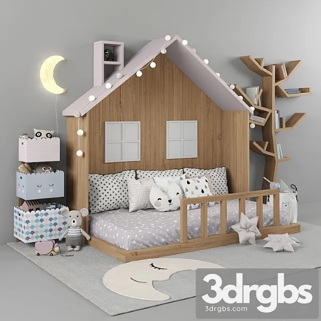 Bed Children 18 3D Model Free