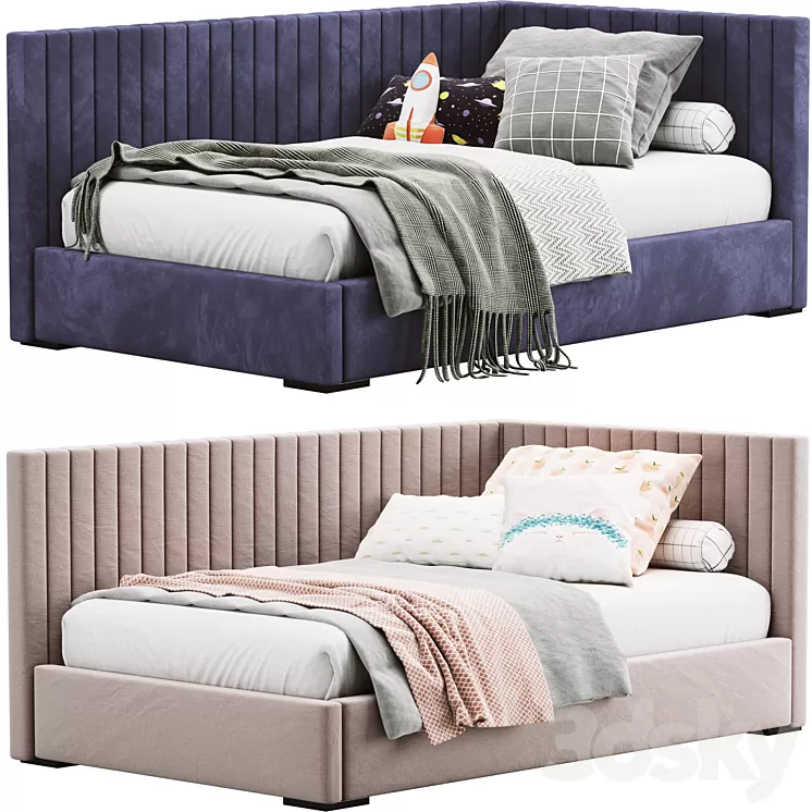 Bed childroom 02 3D Model Free