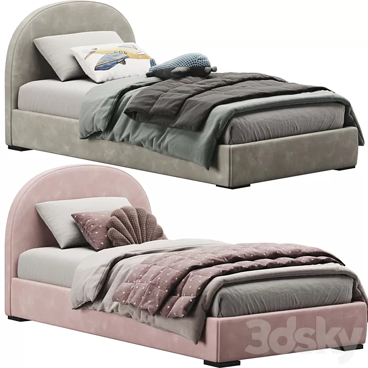 Bed Childroom Set 17 3D Model Free