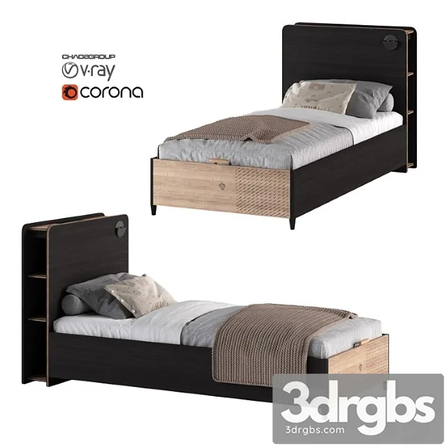 Bed Cilek Black 3D Model Free
