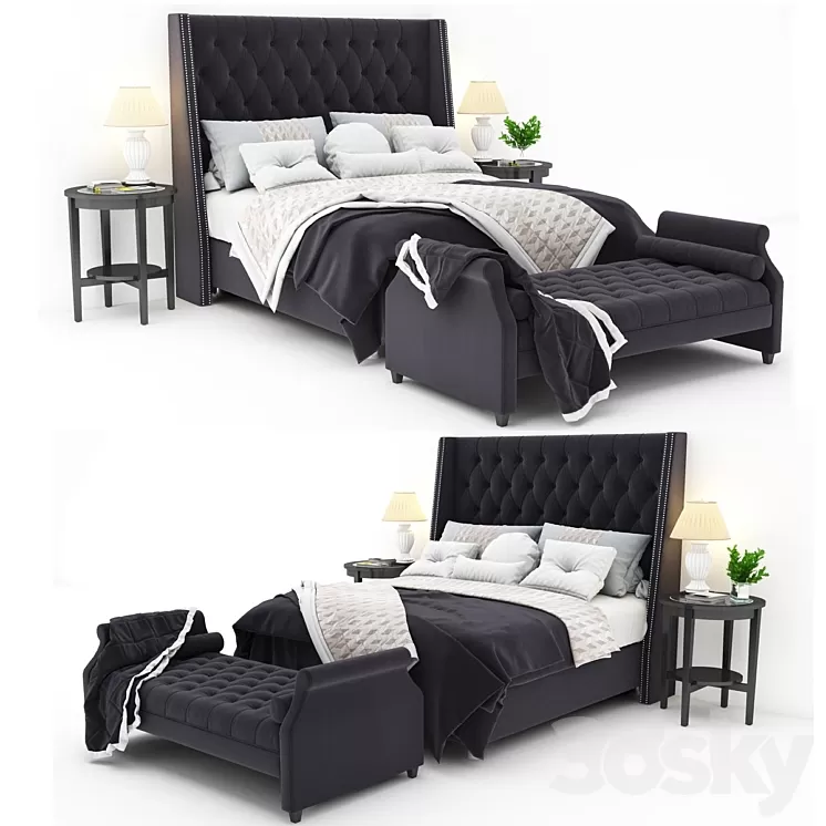 Bed collection 47 3D Model