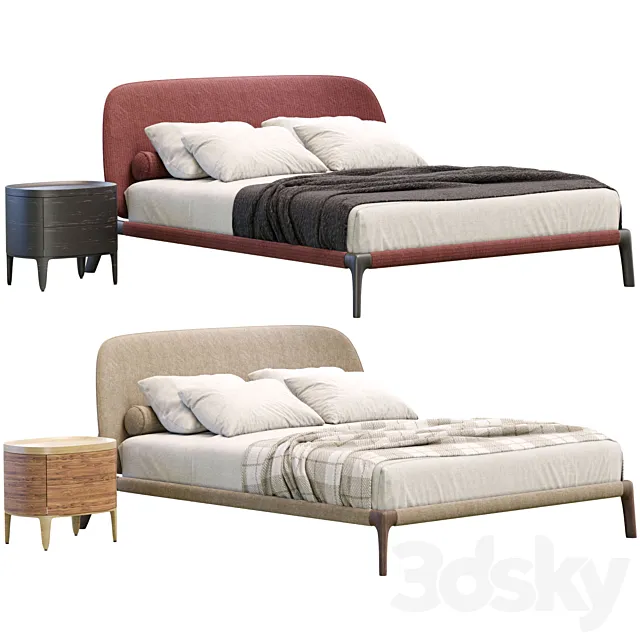 Bed Curve By Poliform 3D Model