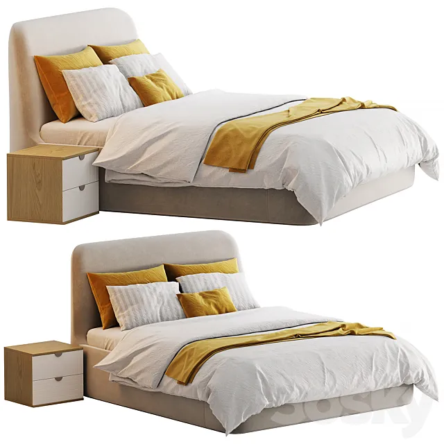 Bed Dalti 180 from divan.ru 3D Model