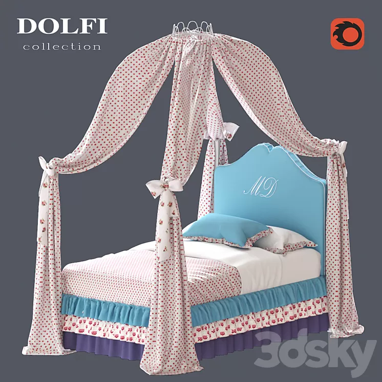Bed "Dolfi" 3D Model