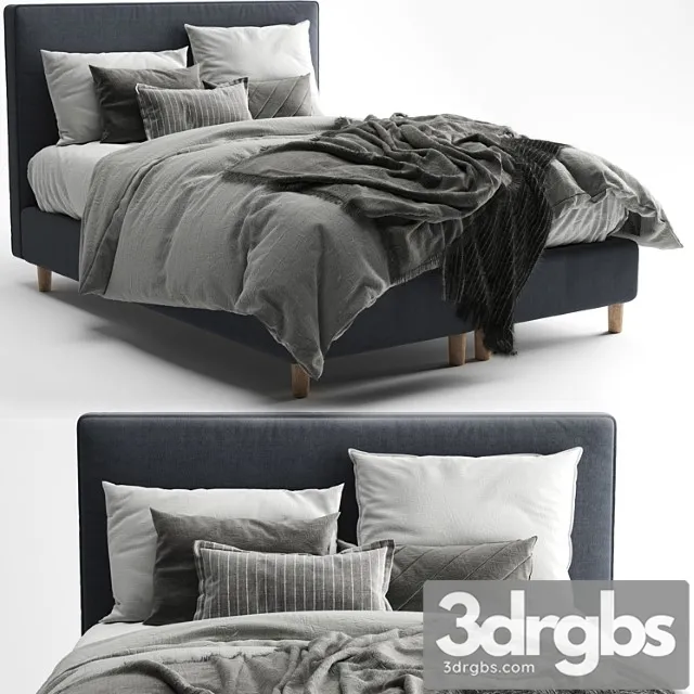Bed dunvik ikea 2 3D Model Free