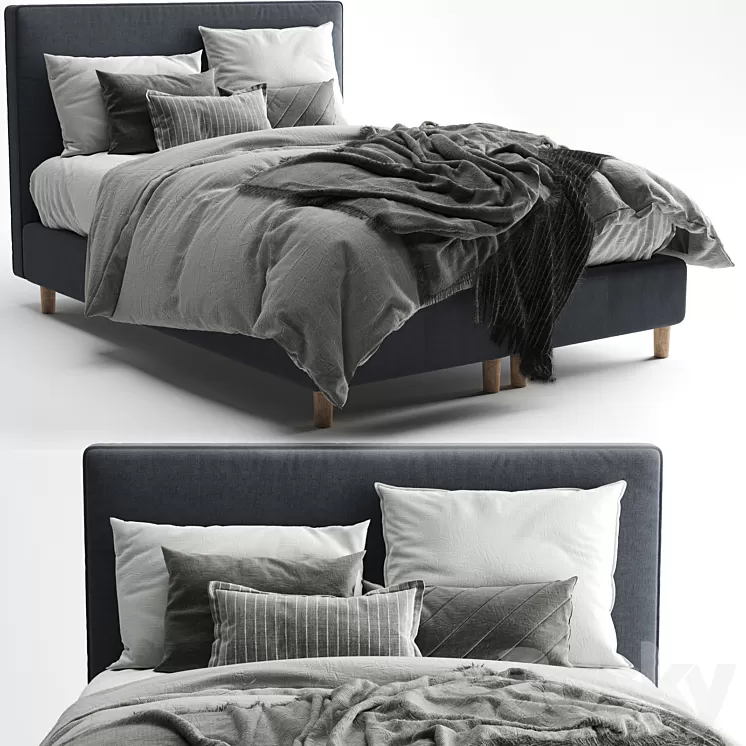 Bed dunvik ikea 3D Model