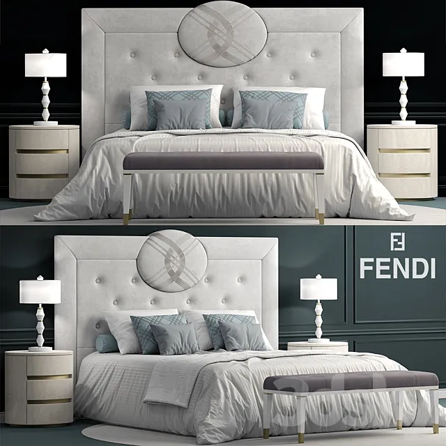 Bed fendi Cameo Maxi Bed 3DModel