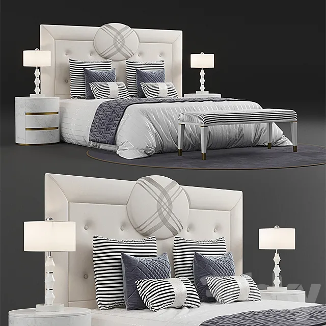 Bed Fendi Cameo Maxi Bed 3DModel