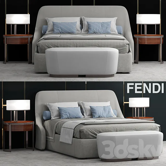 Bed Fendi Casa Audrey Bed 3DModel