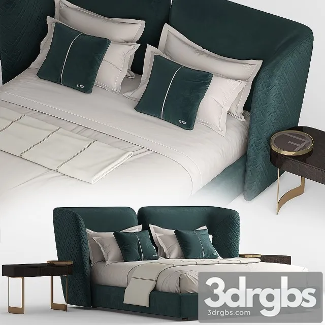 Bed Fendi Ceasar 3D Model Free
