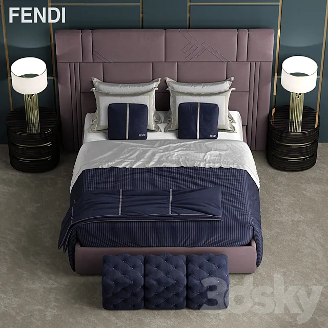 Bed fendi Nabucco Bed 3DModel