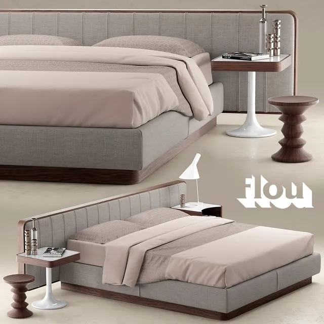 Bed FLOU LETTO ERMES 3D Model