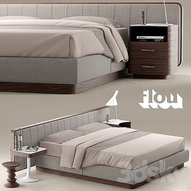 Bed FLOU LETTO ERMES 3DModel