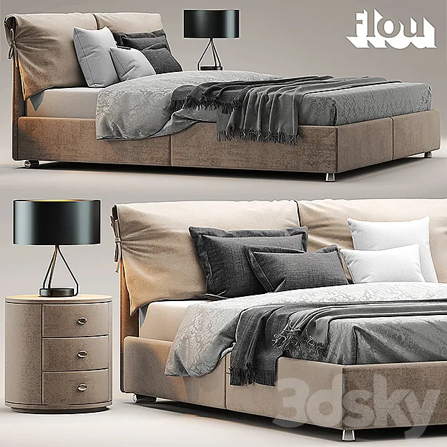 Bed flou Letto Nathalie 3DModel