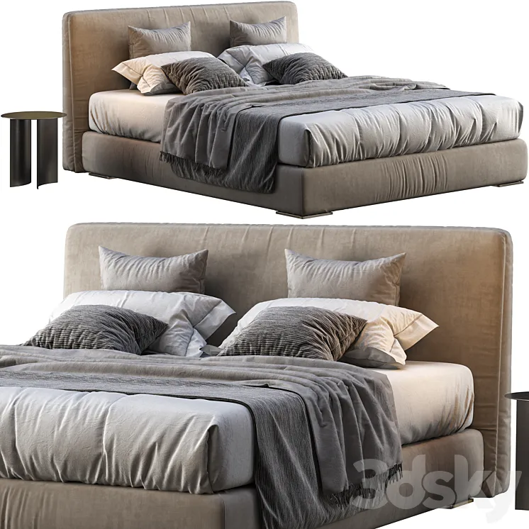Bed Flou MyPlace 3D Model Free