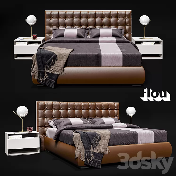Bed Flou Sanya 3D Model