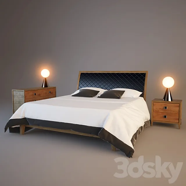 Bed FM Bottega d'Arte 3D Model