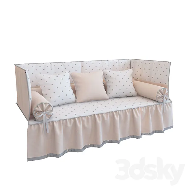 Bed for a cot "Micuna Anastasia" 01 3D Model