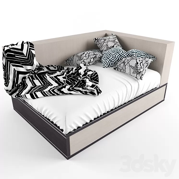 bed for girls 3D Model