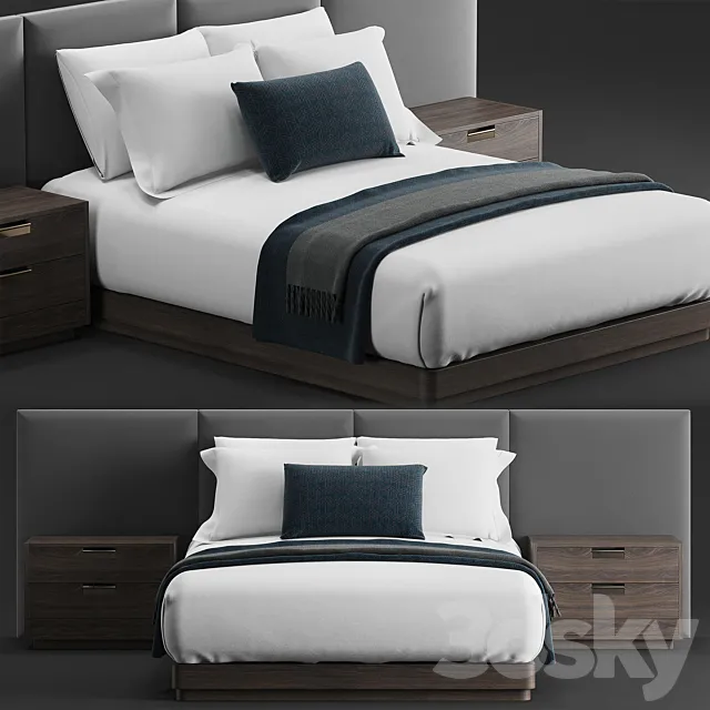 Bed for hotel guest room 3DModel
